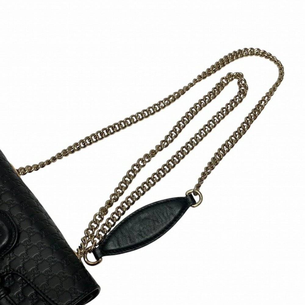 GUCCI Black Horsebit Shoulder Bag - Picture 8 of 9